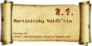 Martiniczky Valéria névjegykártya